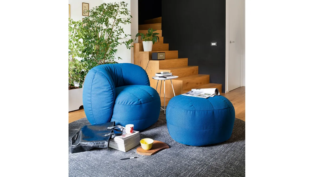 Reef fabric pouf by Connubia.