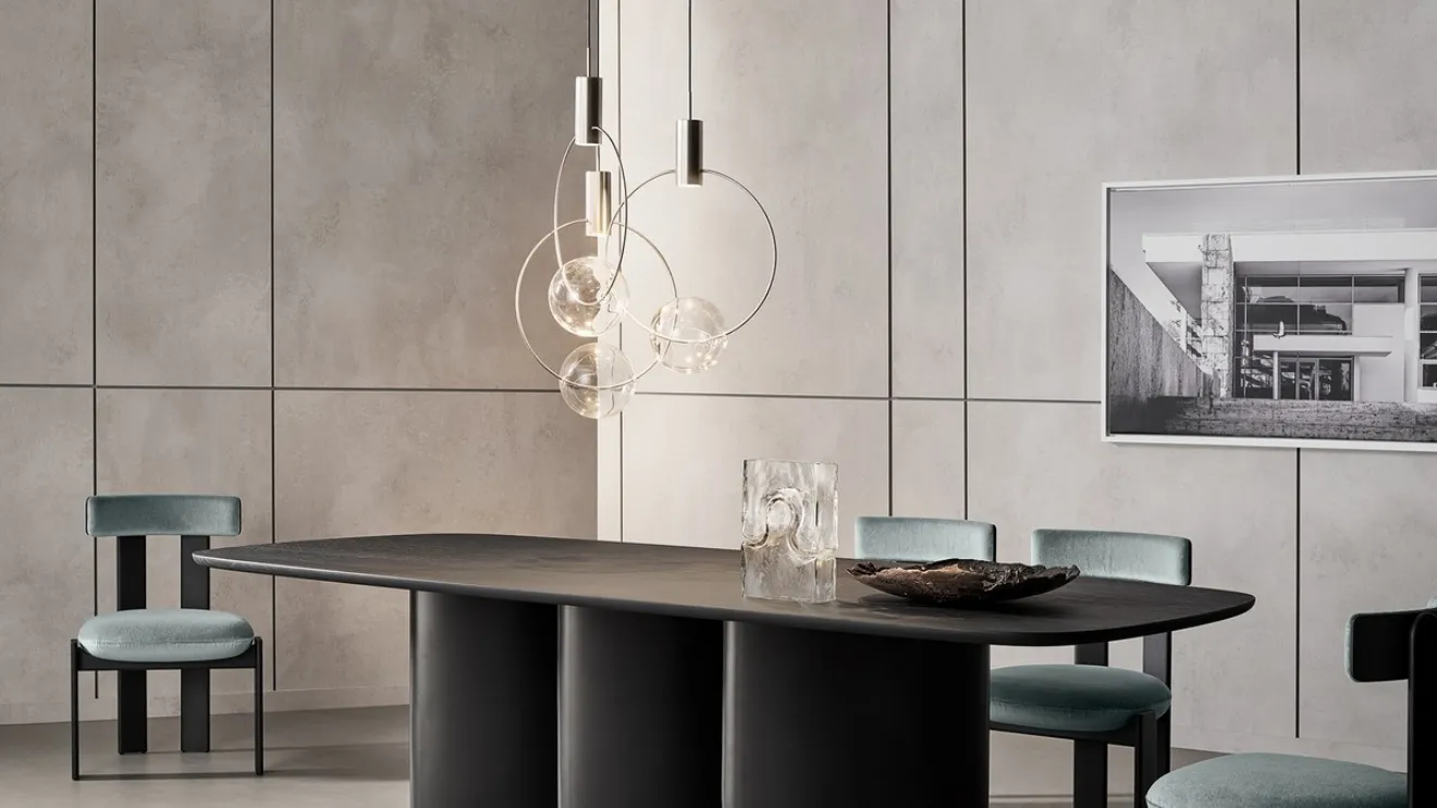 Keshi metal and glass pendant lamp by Bonaldo.