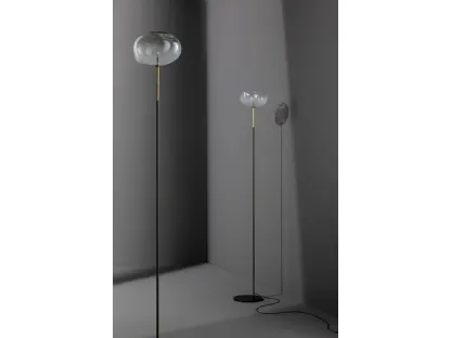 Pepita glass and metal floor lamp by Bonaldo.