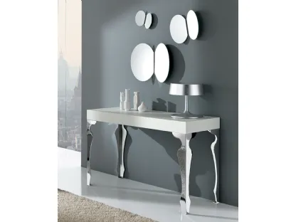 Mobile entrance Luxury lacquered wood console with steel legs by Riflessi.