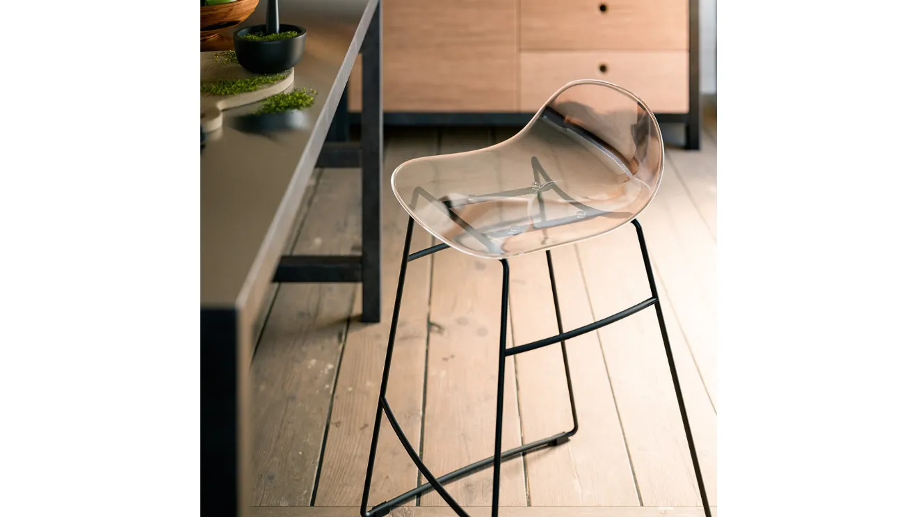 Transparent Academy Stool by Connubia.