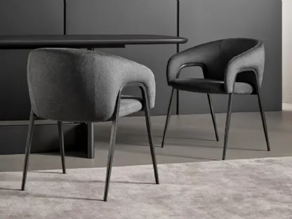 Padded fabric chair by Bonaldo