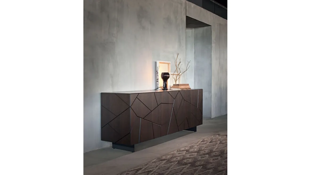 Media cabinet in Oak with Coke reflections