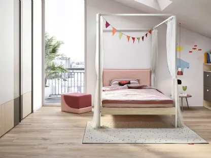 Kap canopy single bed by Nidi.