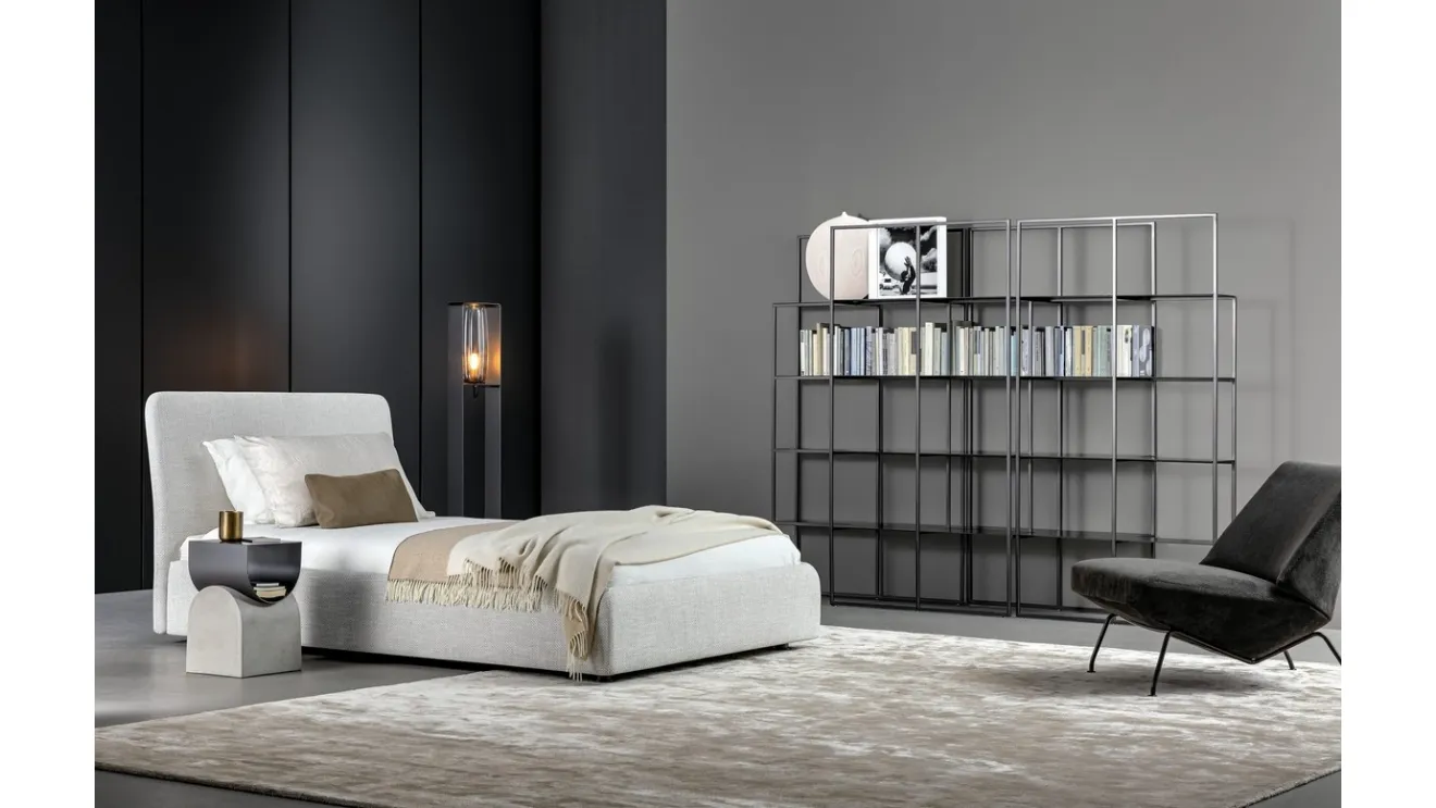 Single bed with storage box Tonight by Bonaldo