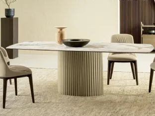 Table Enea in ceramic by Riflessi