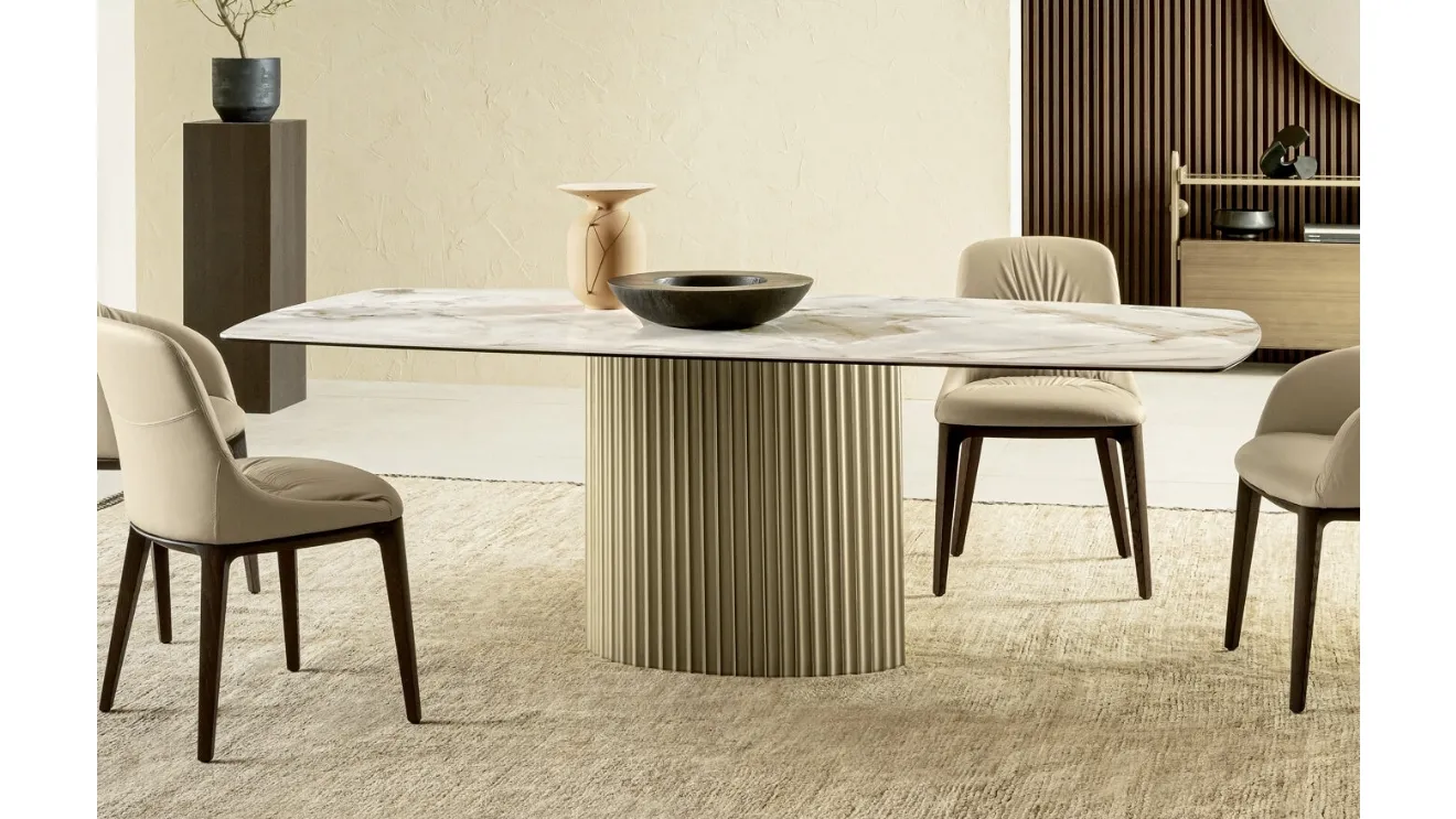 Table Enea in ceramic by Riflessi