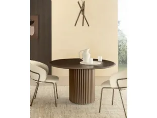 Round wooden Enea table by Riflessi.