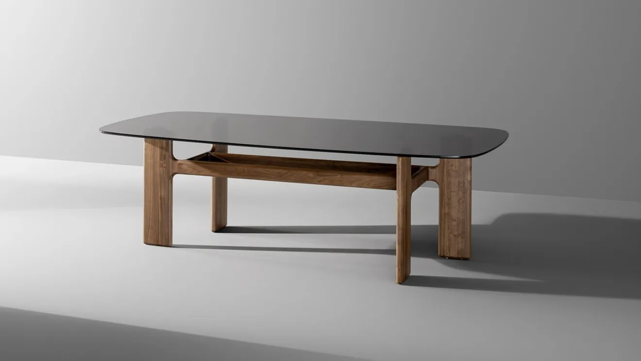 Hippos table with glass top by Bonaldo