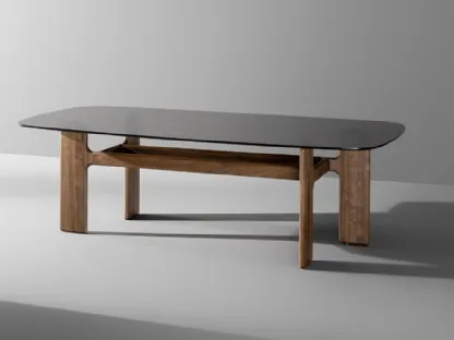 Hippos table with glass top by Bonaldo