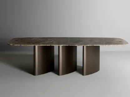 Louver Table by Bonaldo with ceramic top.