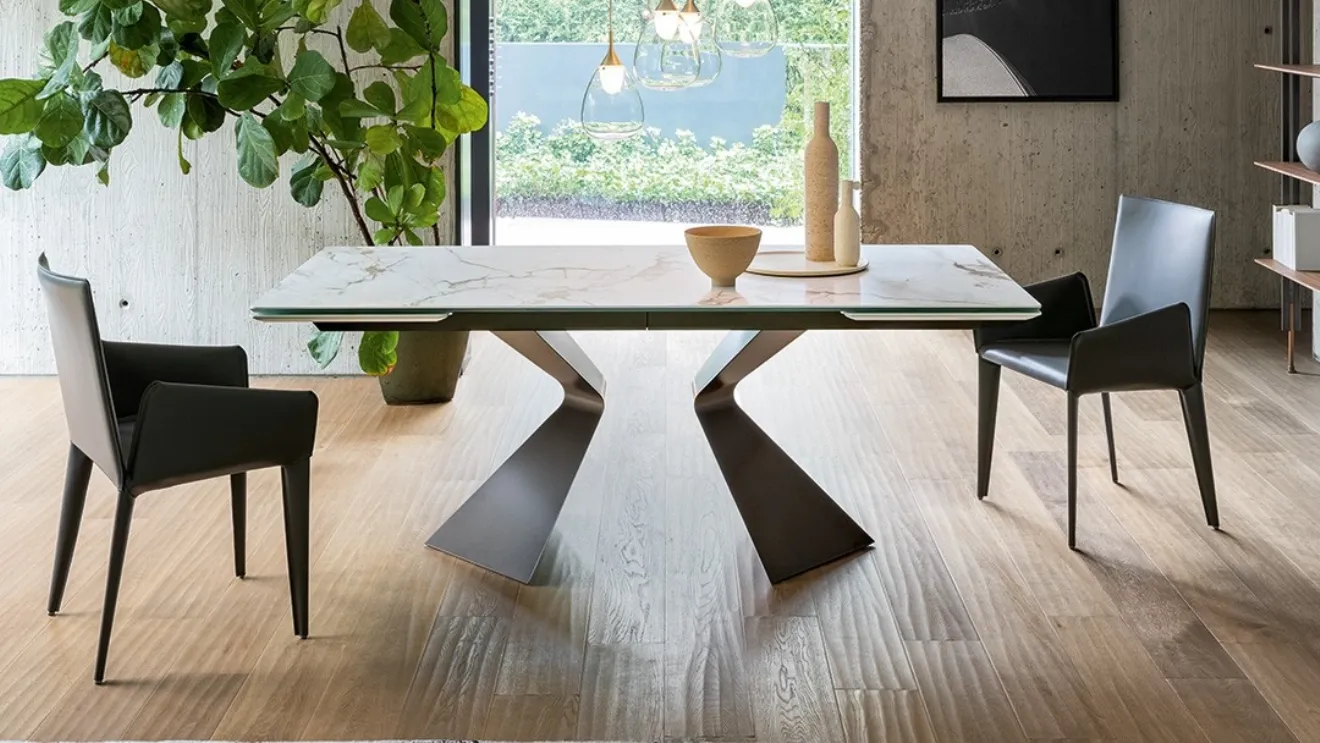 Extendable dining table Prora by Bonaldo