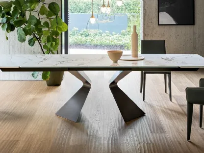 Extendable Prora table in ceramic by Bonaldo